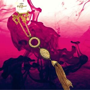 🆕Erica Lyons Women’s Long Gold Tasseled Necklace❤️❤️MSRP: $34.00